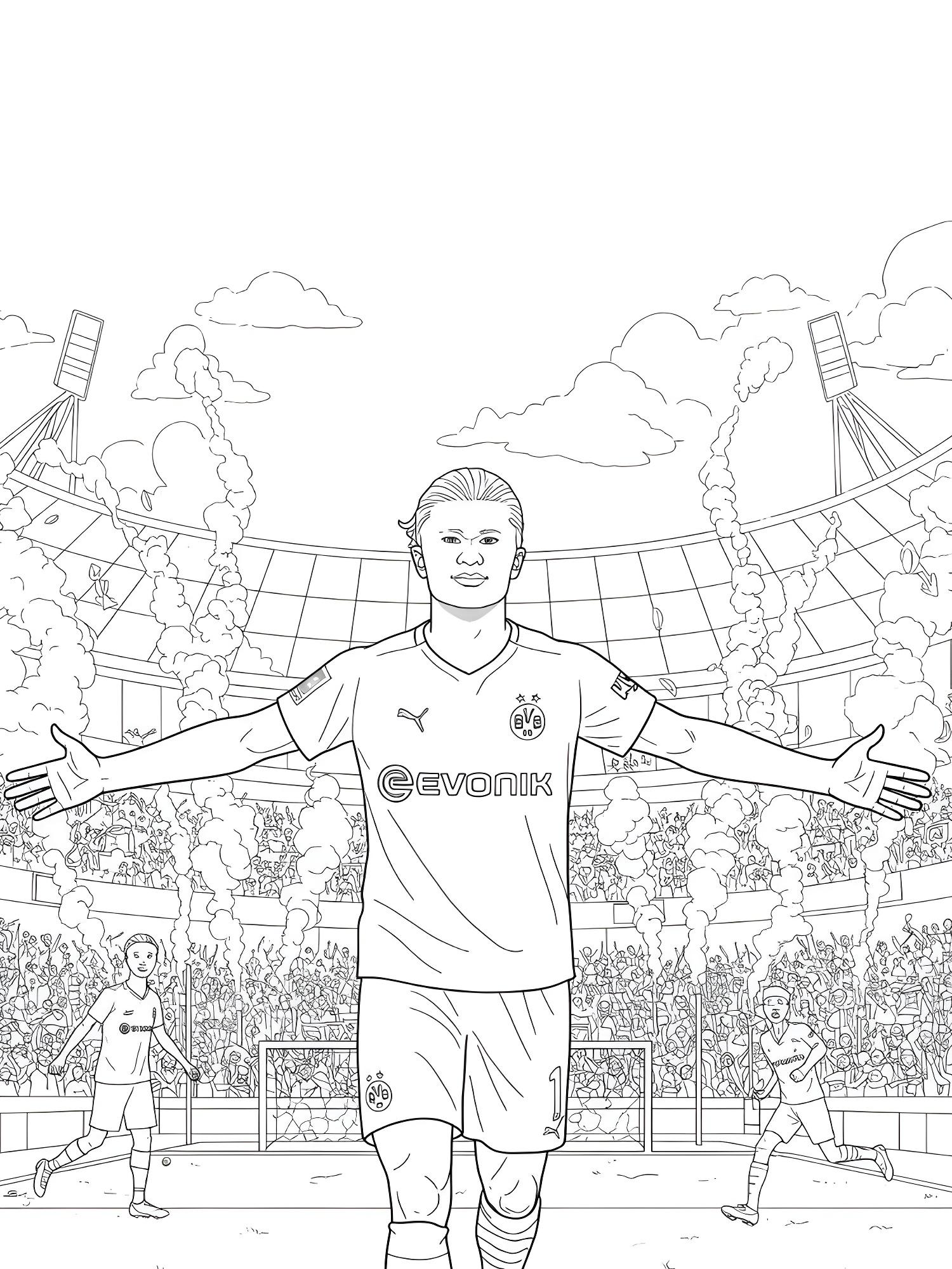 Erling Haaland Feirer For Utskrift