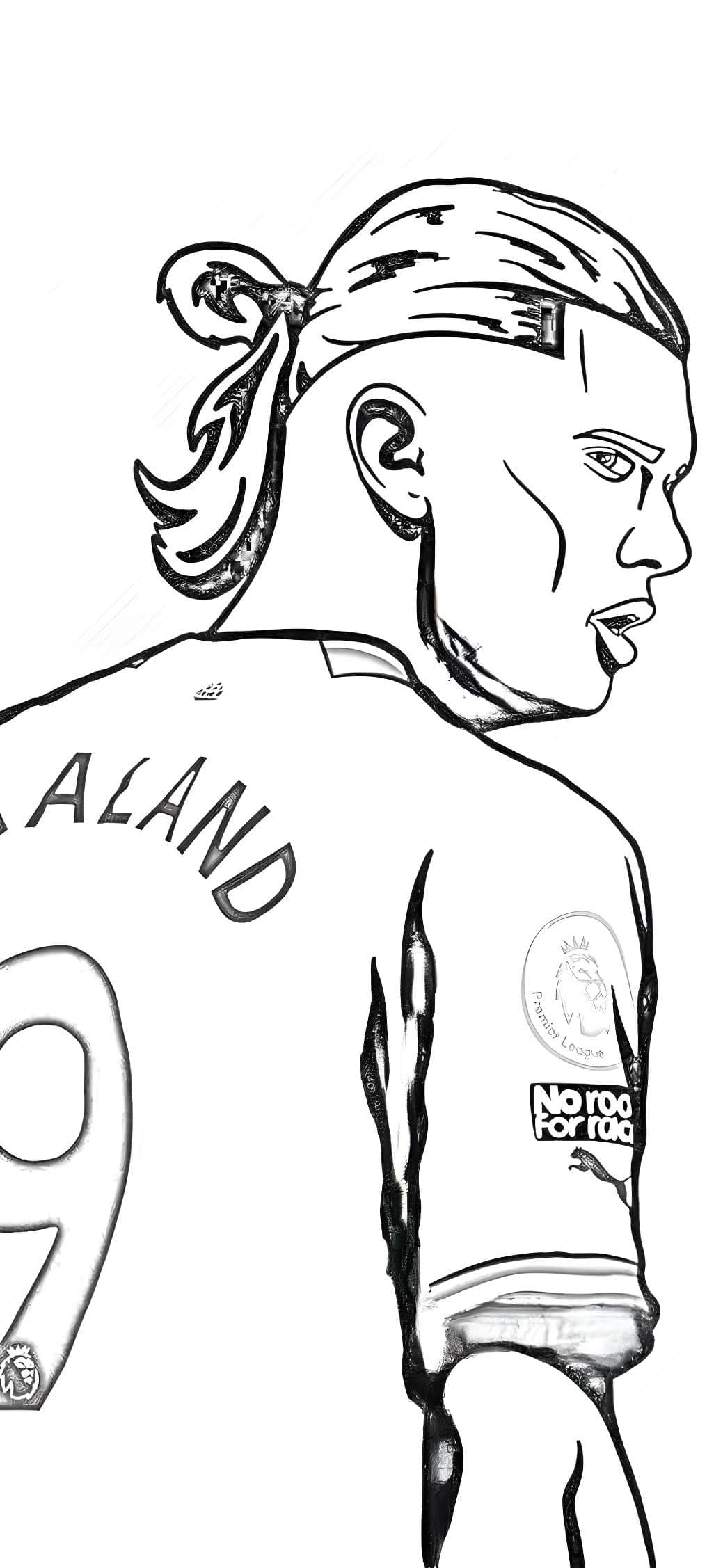 Erling Haaland I Profil For Utskrift