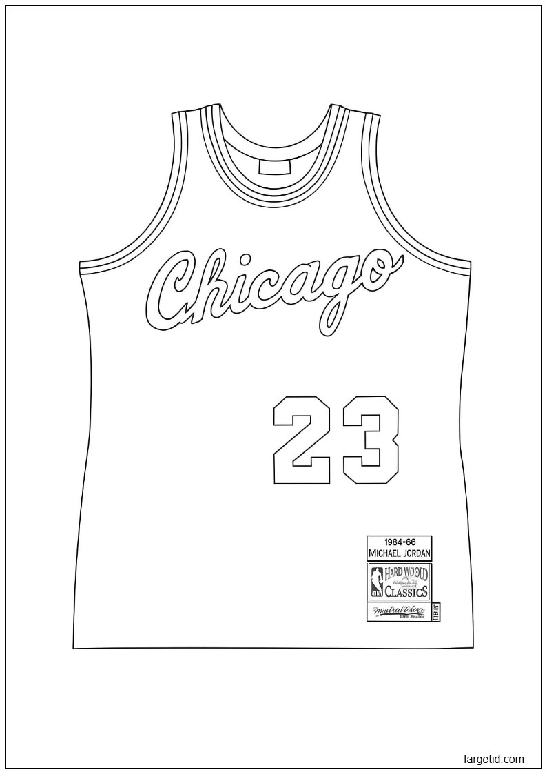 michael jordan drakt fargeleggingsside Chicago Bulls