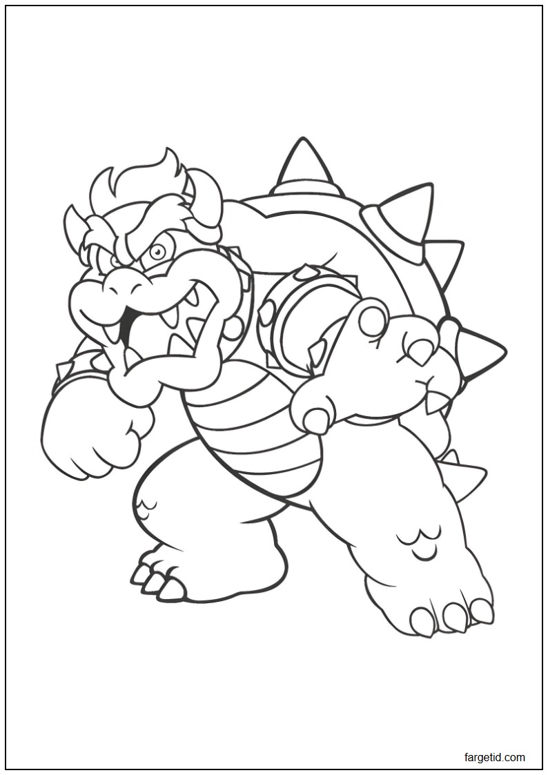 tegning av Bowser for utskrift