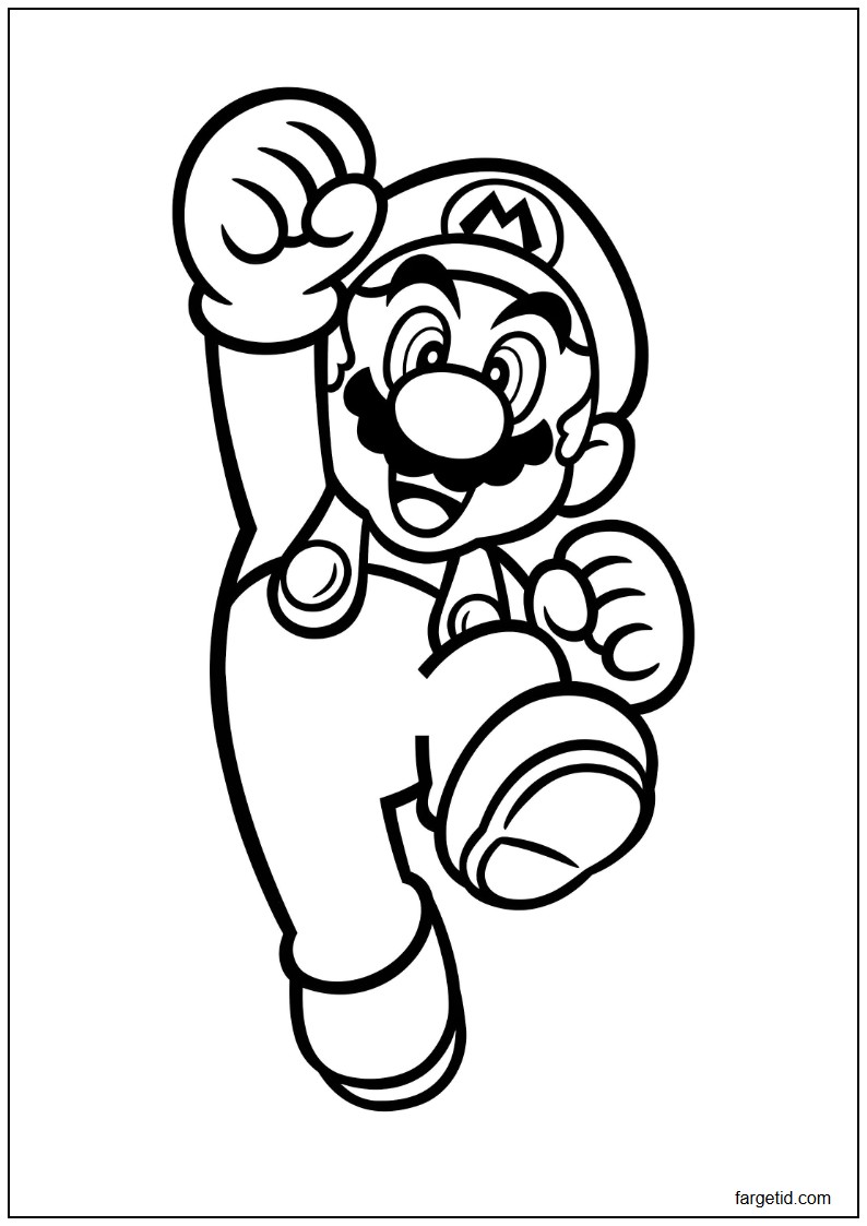 tegning av Mario for utskrift